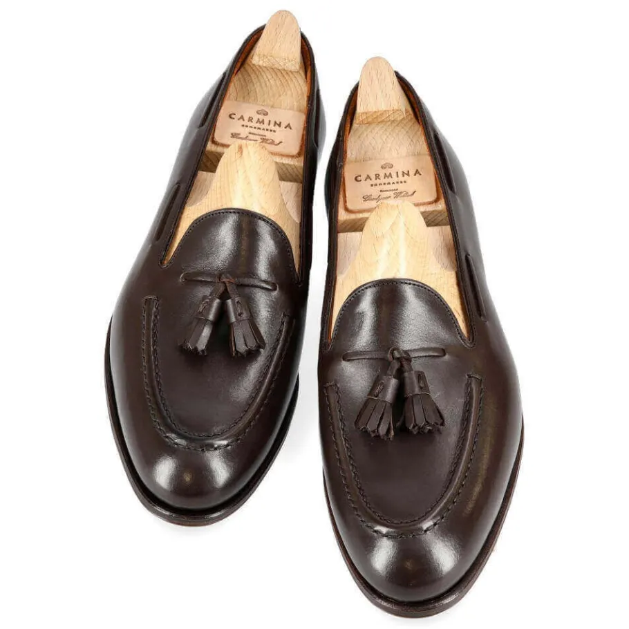 mocassins_a_glands_femme_vitello_marron_carmina_3.webp Clearance Carmina MOCASSINS A GLANDS FEMME VITELLO MARRON | BROWN