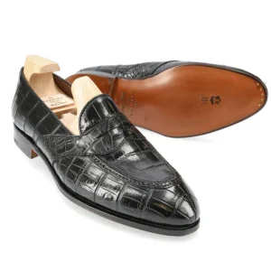 Best Sale Carmina MOCASSINS ANTIFAZ ALLIGATOR NOIR | BLACK
