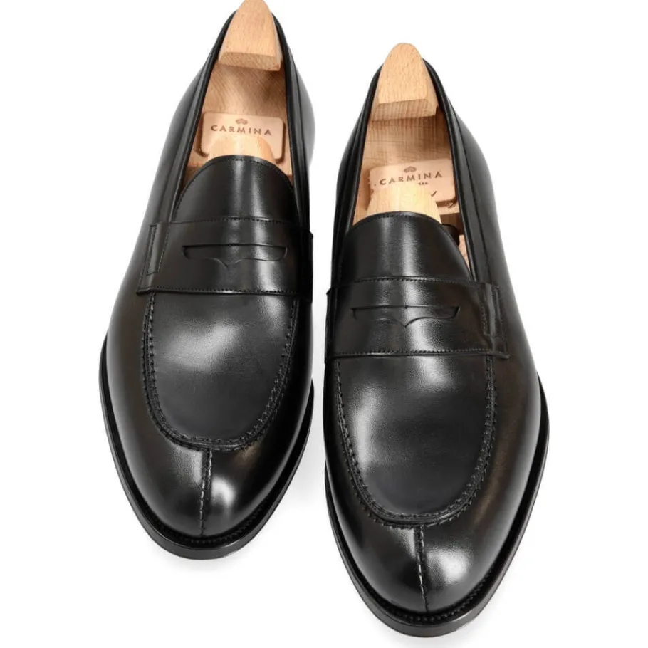 mocassins_antifaz_boxcalf_noir__carmina_3-4.webp Discount Carmina MOCASSINS ANTIFAZ BOXCALF NOIR | BLACK