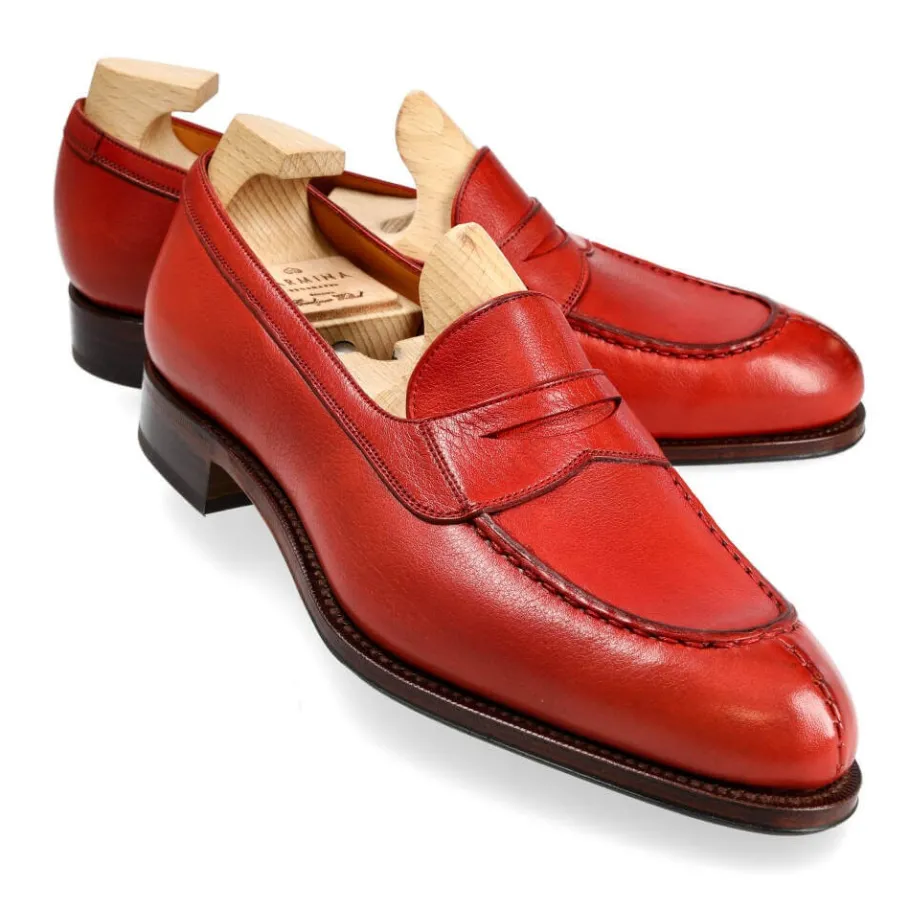 mocassins_antifaz_femme_rusticalf_rouge_carmina_0.webp Cheap Carmina MOCASSINS ANTIFAZ FEMME RUSTICALF ROUGE | RED