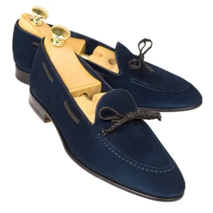 Clearance Carmina MOCASSINS AVEC NOEUD FEMME DAIM TRESSE MARINE MARRON | NAVY/BROWN