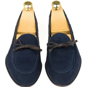 Clearance Carmina MOCASSINS AVEC NOEUD FEMME DAIM TRESSE MARINE MARRON | NAVY/BROWN