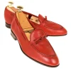 Store Carmina MOCASSINS AVEC NOEUD FEMME RUSTICALF ROUGE | RED