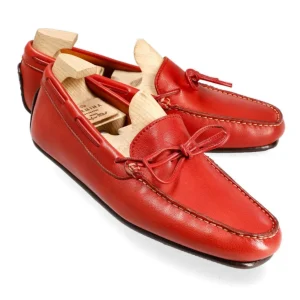 Clearance Carmina MOCASSINS AVEC NOEUD FEMME RUSTICALF ROUGE | RED
