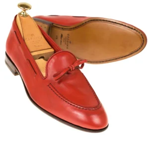 Store Carmina MOCASSINS AVEC NOEUD FEMME RUSTICALF ROUGE | RED