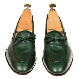 Clearance Carmina MOCASSINS AVEC NOEUD FEMME RUSTICALF VERT | GREEN