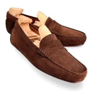 Clearance Carmina MOCASSINS DE CONDUITE EN DAIM HUMUS
