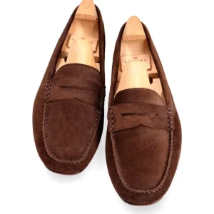 Clearance Carmina MOCASSINS DE CONDUITE EN DAIM HUMUS