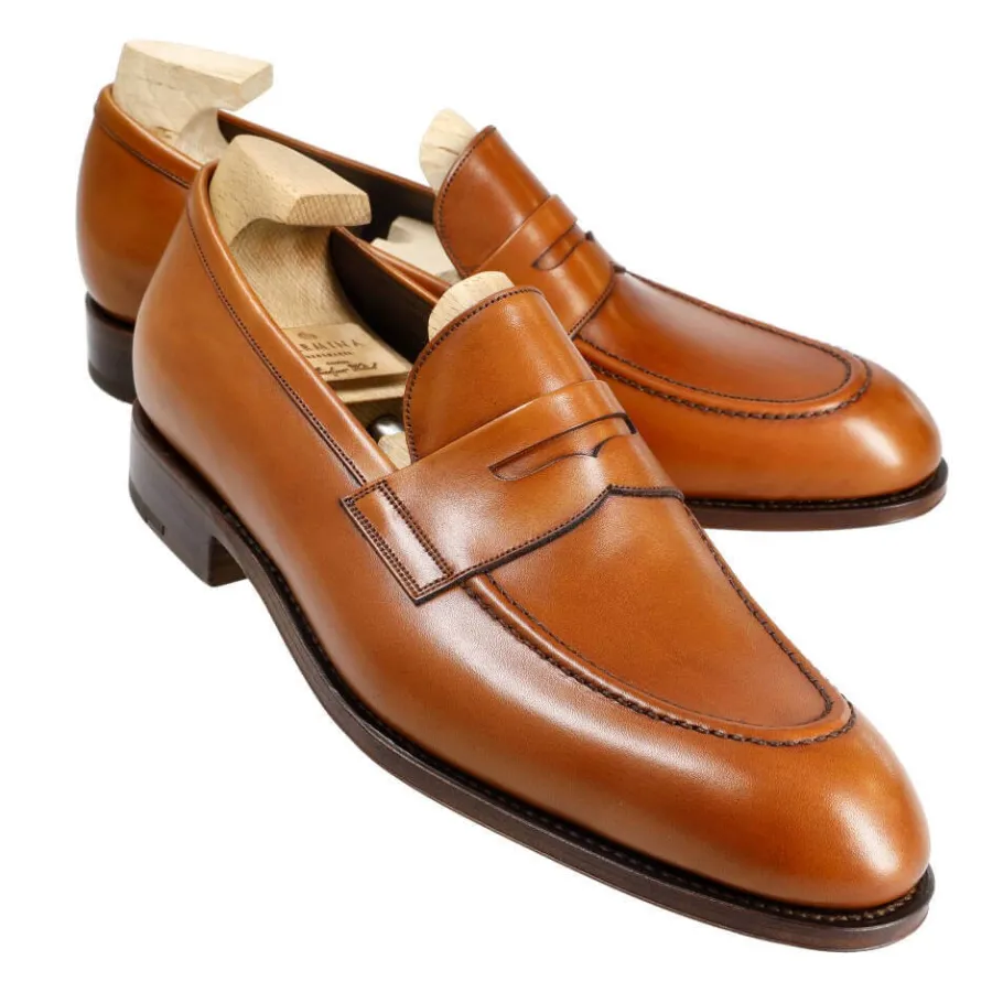 mocassins_homme__pompon__robert_0.webp Hot Carmina MOCASSINS HOMME À POMPON 80832 ROBERT TANNED(CHESNUTFINISH)