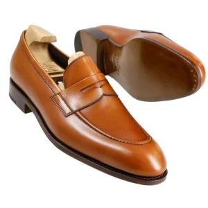 Hot Carmina MOCASSINS HOMME À POMPON 80832 ROBERT TANNED(CHESNUTFINISH)