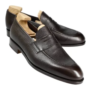 Store Carmina MOCASSINS PENNY LOAFER EN KARAGRAIN MARRON | BROWN