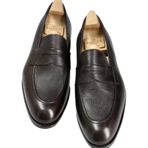 Store Carmina MOCASSINS PENNY LOAFER EN KARAGRAIN MARRON | BROWN
