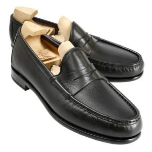 Discount Carmina MOCASSINS PENNY LOAFER EN RUSTICALF NOIR | BLACK