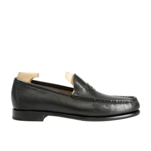 Discount Carmina MOCASSINS PENNY LOAFER EN RUSTICALF NOIR | BLACK