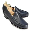 Clearance Carmina MOCASSINS PENNY POUR FEMMES MARINE RUSTICALF | NAVY