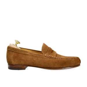 Discount Carmina MOCASSINS PENNY POUR HOMMES EN DAIM REPELLO TANNÉ | TANNED