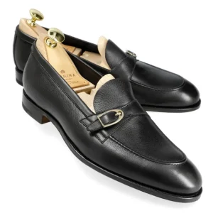 Cheap Carmina MOCCASINS À BOUCLE NOIR RUSTICALF | BLACK