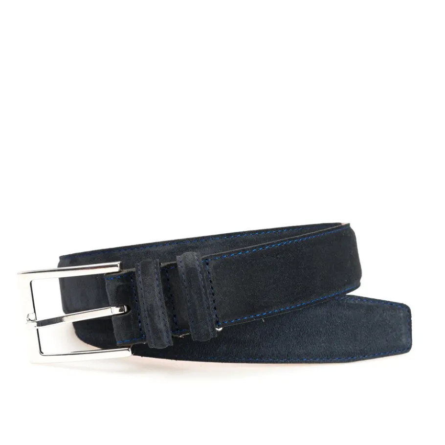 navy_suede_leather_belt__carmina_shoemaker_0.webp Sale Carmina Suede Leather Belt | Shoemaker NAVY