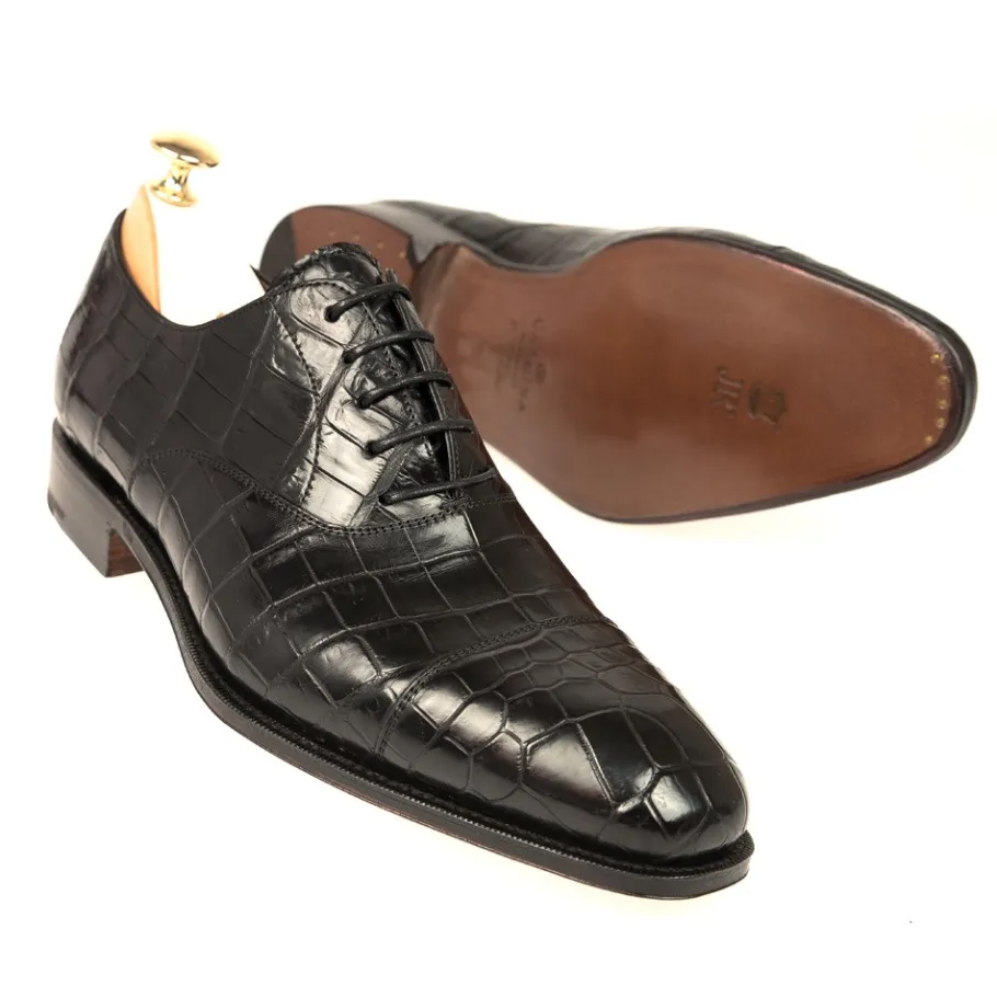 oxford_a_bout_droit_alligatore_noir_carmina_1.webp New Carmina OXFORD A BOUT DROIT ALLIGATORE NOIR | BLACK