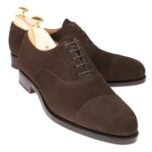 Store Carmina OXFORD A BOUT DROIT CHAUSSURES MARRON DAIM | BROWN
