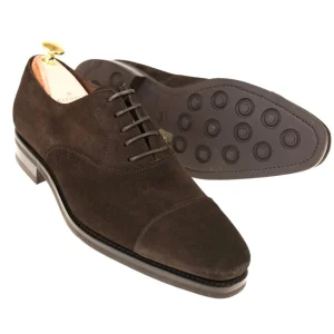 Shop Carmina OXFORD A BOUT DROIT CHAUSSURES MARRON DAIM | BROWN