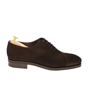 Shop Carmina OXFORD A BOUT DROIT CHAUSSURES MARRON DAIM | BROWN