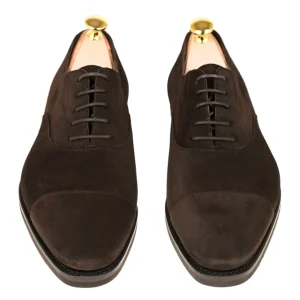 Shop Carmina OXFORD A BOUT DROIT CHAUSSURES MARRON DAIM | BROWN