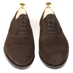 Store Carmina OXFORD A BOUT DROIT CHAUSSURES MARRON DAIM | BROWN