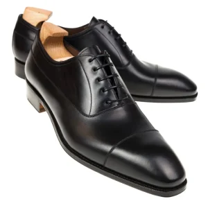 Shop Carmina OXFORD A BOUT DROIT CHAUSSURES NOIR BOXCALF | BLACK