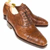 Best Carmina OXFORD A BOUT DROIT CROCODILE TAN | TANNED