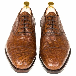 Best Carmina OXFORD A BOUT DROIT CROCODILE TAN | TANNED