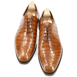 Online Carmina OXFORD UNE PIECE ALLIGATOR NOIR | TANNED