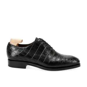 New Carmina OXFORD UNE PIECE ALLIGATOR NOIR | BLACK