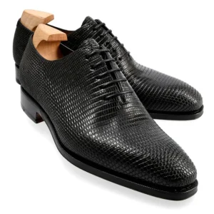 Cheap Carmina OXFORD UNE PIECE CHAUSSURES LEZARD NOIR | BLACK