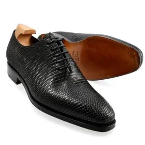 Cheap Carmina OXFORD UNE PIECE CHAUSSURES LEZARD NOIR | BLACK