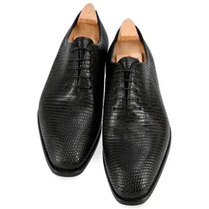 Cheap Carmina OXFORD UNE PIECE CHAUSSURES LEZARD NOIR | BLACK