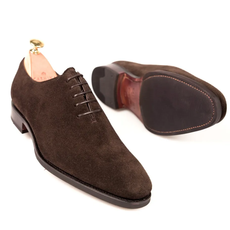 oxford_une_piece_chaussures_marron_daim__carmina_1.webp Sale Carmina OXFORD UNE PIECE CHAUSSURES MARRON DAIM | BROWN