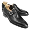 Outlet Carmina PÉCARI CHAUSSURE À BOUCLE 80156 RAIN BLACK