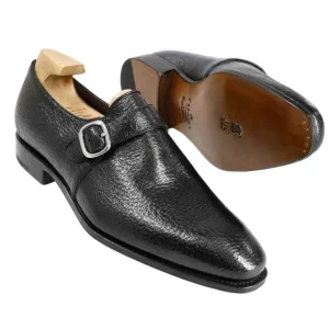 Outlet Carmina PÉCARI CHAUSSURE À BOUCLE 80156 RAIN BLACK
