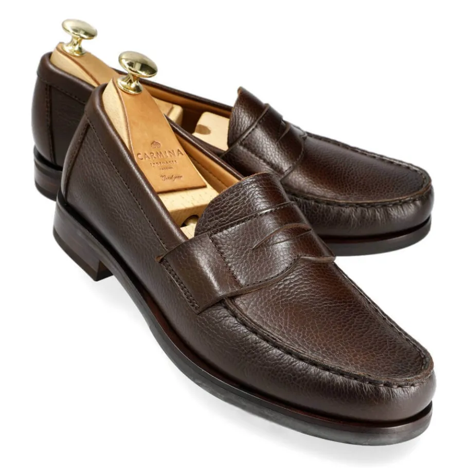 penny_loafers_marron_karagrein__carmina_0.webp Outlet Carmina PENNY LOAFERS MARRON KARAGREIN | BROWN