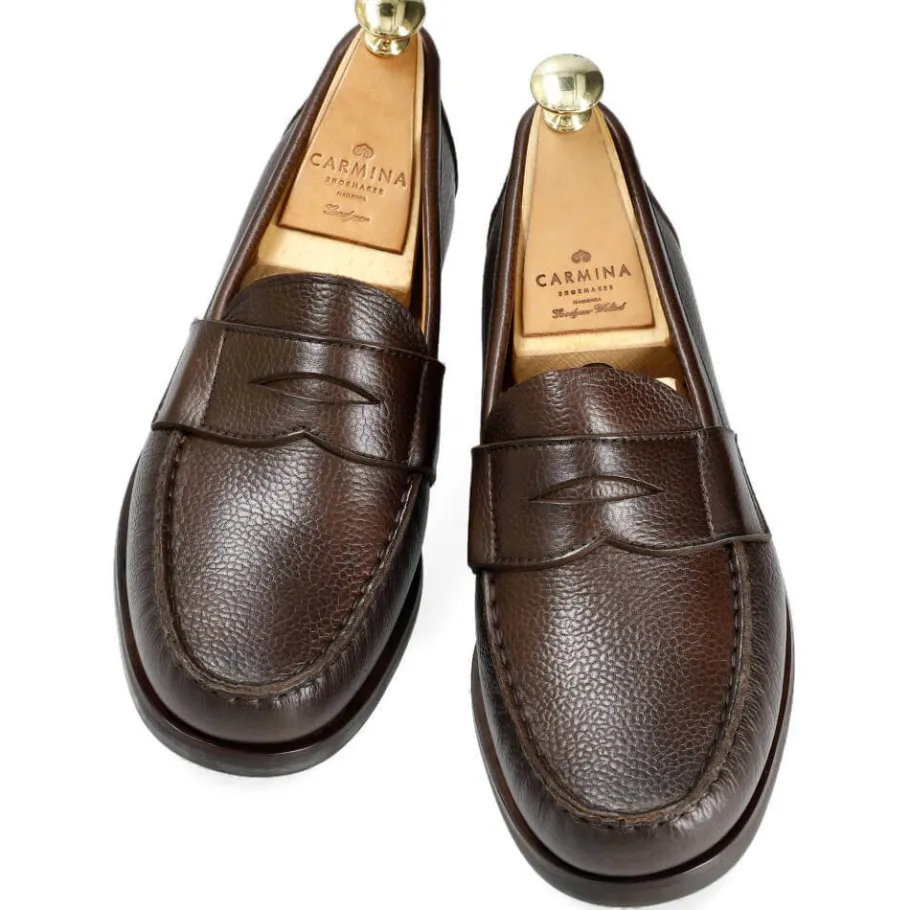 penny_loafers_marron_karagrein__carmina_3.webp Outlet Carmina PENNY LOAFERS MARRON KARAGREIN | BROWN