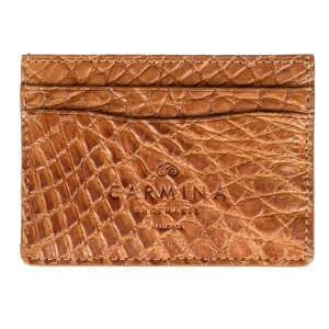 Discount Carmina PORTE CARTES EN CROCODILE TANNED