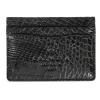 Hot Carmina PORTE CARTES EN CROCODILE NOIRE BLACK