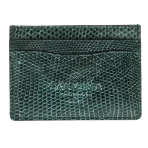 Online Carmina PORTE CARTES EN LEZARD VERT GREEN